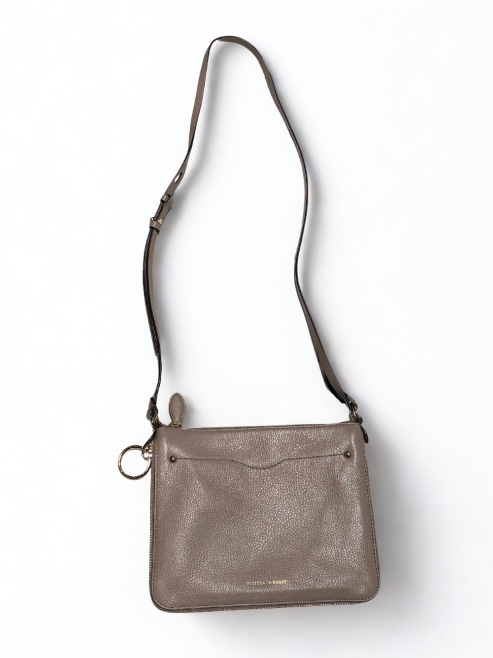 Rebecca Minkoff Pebbled Leather Crossbody Bag, Gray